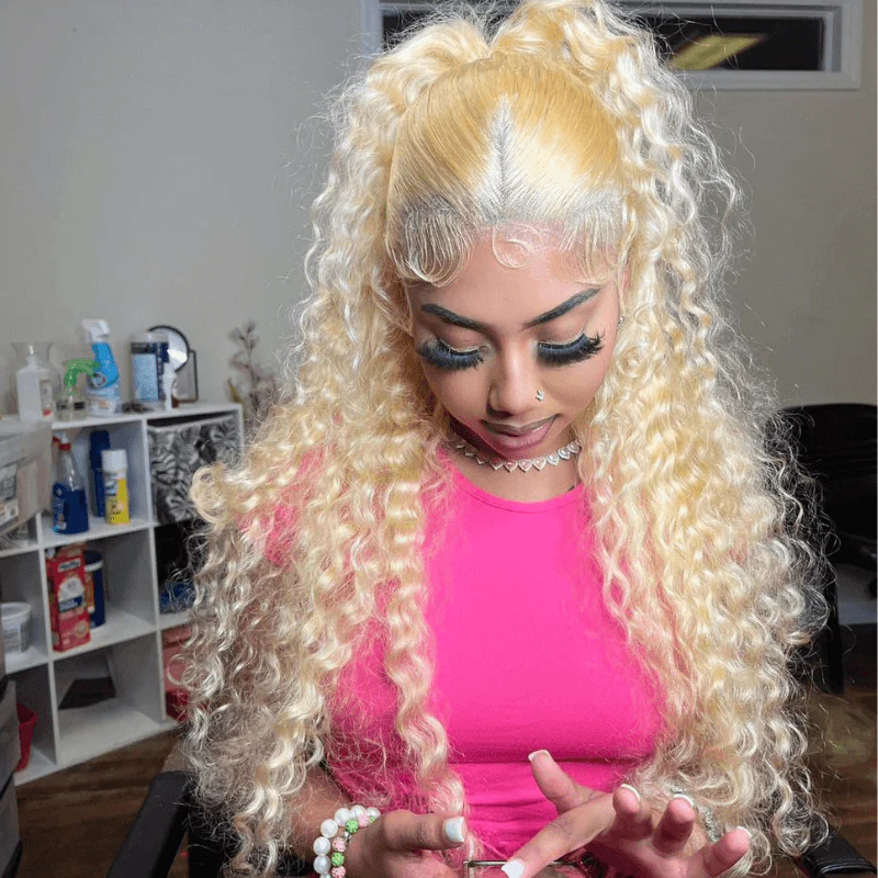 SZC 200 Density 613 Blonde 13x4 HD Lace Front Body Wave Human Hair Wig - Image 8