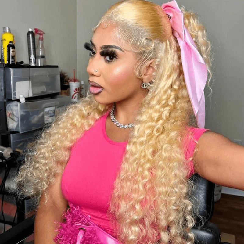 SZC 200 Density 613 Blonde 13x4 HD Lace Front Body Wave Human Hair Wig - Image 6