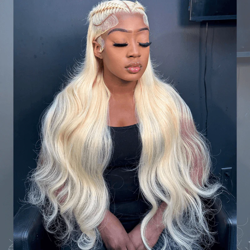 SZC Blonde 613 Deep Curly Wave 13X4 Lace Front Virgin Human Hair Wigs - Image 8
