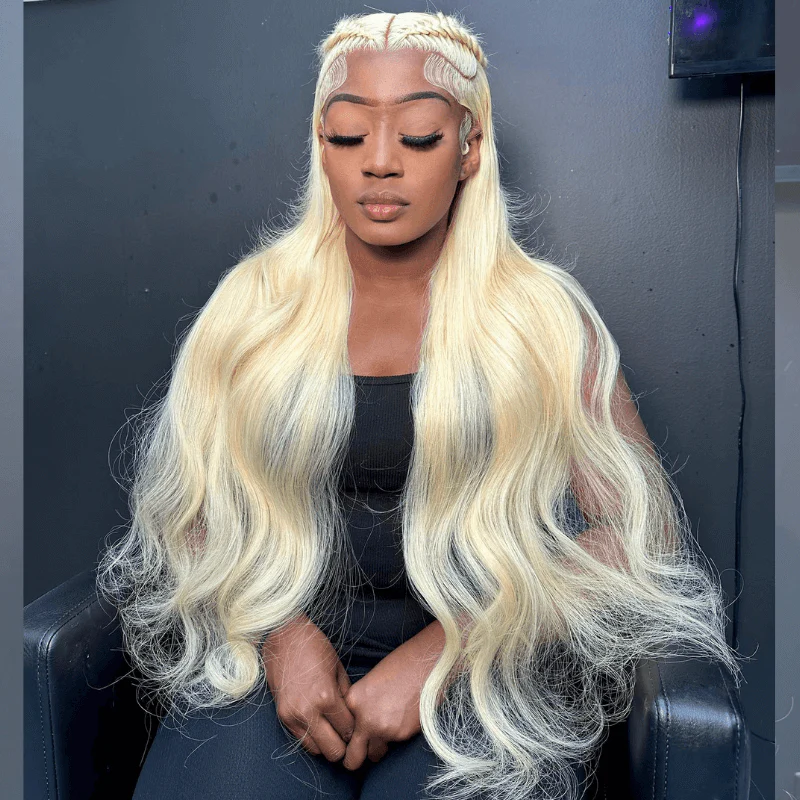 SZC Blonde 613 Deep Curly Wave 13X4 Lace Front Virgin Human Hair Wigs - Image 9