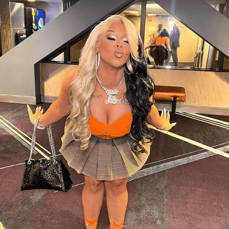 SZC Split Dye Half Black Half Brown 13x4 Lace Front Virgin Human Hair Wig - Image 3