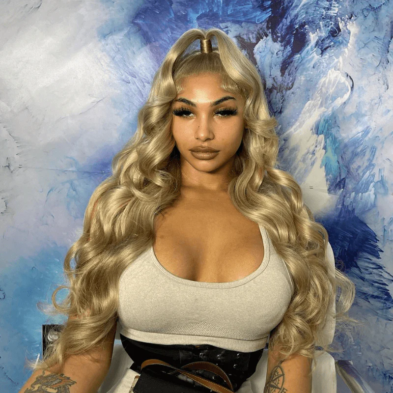 SZC Strawberry Blonde 13X4 Lace Front Body Wave Virgin Human Hair Wig - Image 3