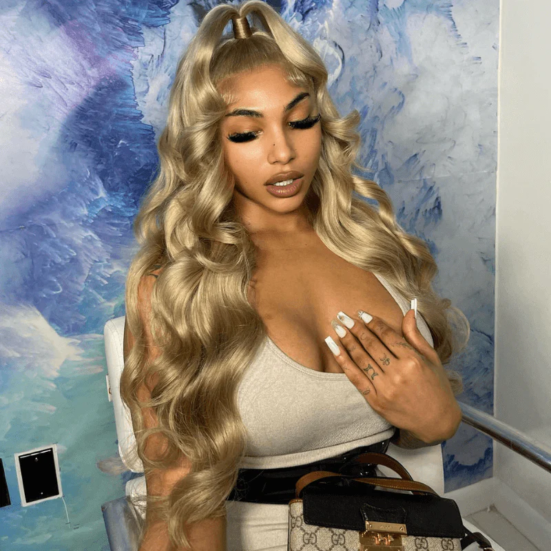 SZC Strawberry Blonde 13X4 Lace Front Body Wave Virgin Human Hair Wig - Image 4