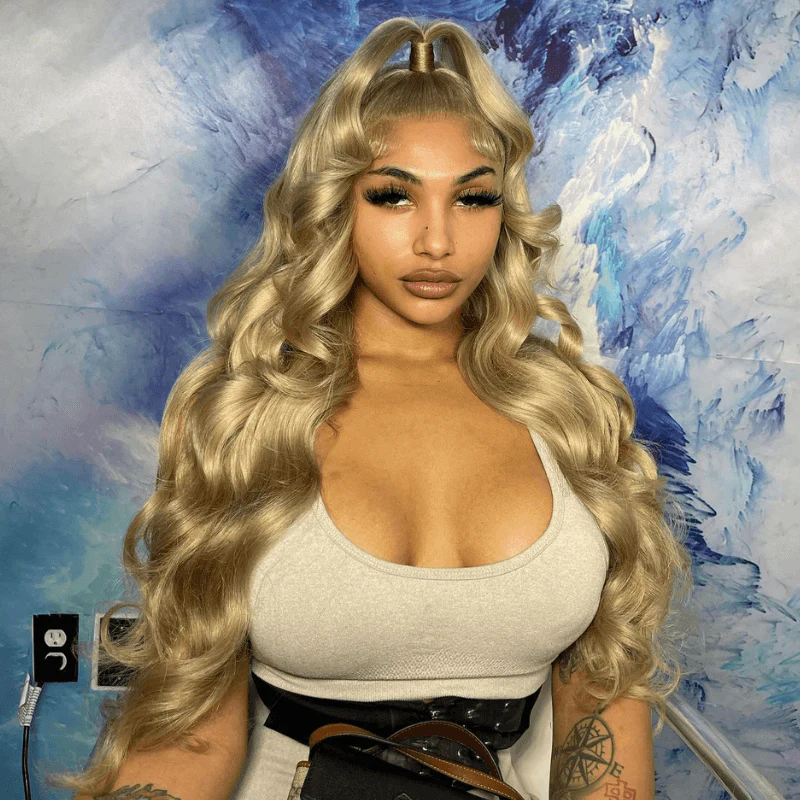 SZC Strawberry Blonde 13X4 Lace Front Body Wave Virgin Human Hair Wig - Image 5