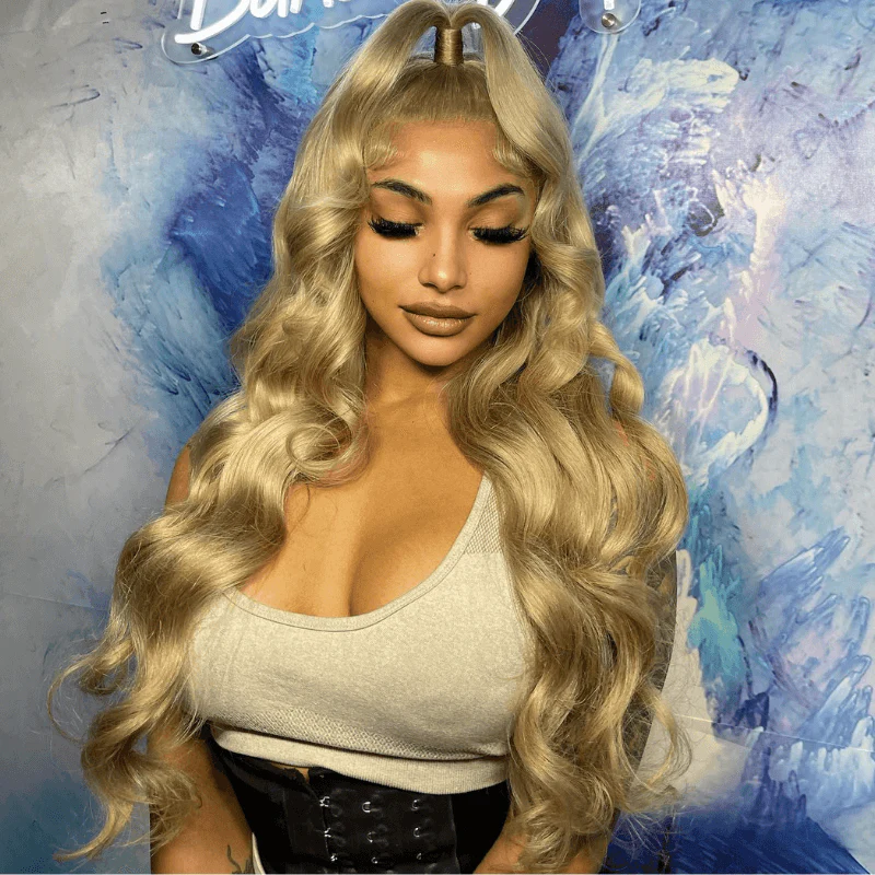 SZC Strawberry Blonde 13X4 Lace Front Body Wave Virgin Human Hair Wig - Image 6