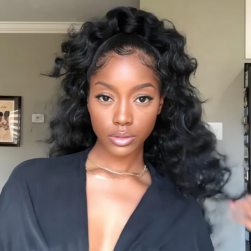 SZC Voluminous Glam Loose Deep Wave 13x4 Lace Front Human Hair Wig 250 300 Density - Image 4